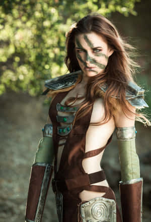 Aela The Huntress In Action Wallpaper