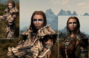 Aela The Huntress In Action Wallpaper