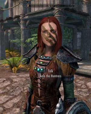 Aela The Huntress In Action Wallpaper