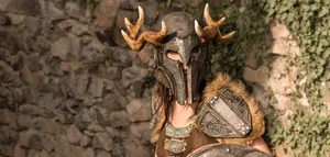 Aela The Huntress In Action Wallpaper