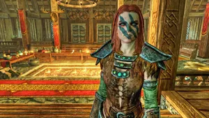 Aela The Huntress In Battle Wallpaper