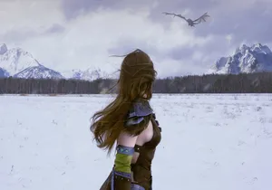Aela The Huntress - Wielding Power And Precision Wallpaper