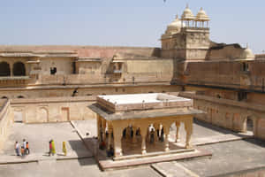 Aerial Image Of Amer Fort Wallpaper