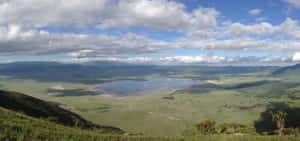 Aerial Photography Of Lake Magadi Tanzania Ngorongoro Crater Wallpaper