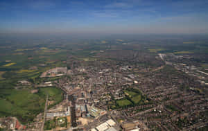 Aerial View Gloucester U K Wallpaper