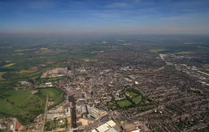 Aerial View Gloucester U K Wallpaper