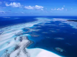 Aerial View Great Barrier Reef Wallpaper