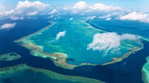 Aerial View Great Barrier Reef Wallpaper