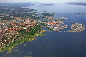Aerial View Kalmar Sweden Wallpaper