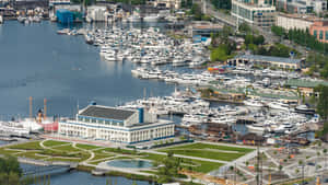 Aerial View Museumof Historyand Industry Seattle Wallpaper