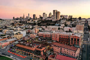 Aerial View Of Ghiradelli Square Afternoon Wallpaper