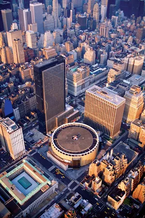 Aerial_ View_of_ Madison_ Square_ Garden_ New_ York Wallpaper