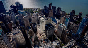 Aerial View Of New York City Wallpaper