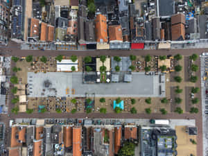 Aerial_ View_of_ Purmerend_ Market_ Square Wallpaper