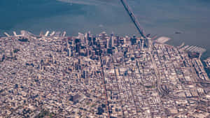 Aerial_ View_of_ San_ Francisco_and_ Bay_ Bridge_4 K Wallpaper