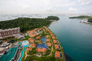 Aerial_ View_of_ Sentosa_ Island_ Resort_ Singapore Wallpaper