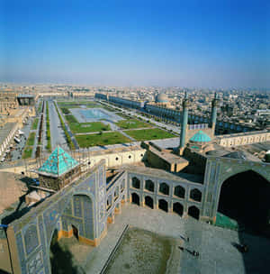Aerial View Of Shah Mosque Wallpaper