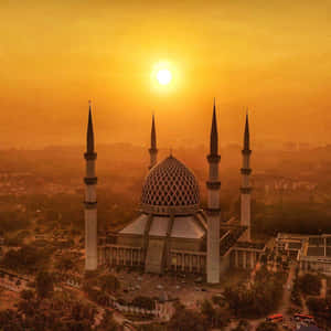 Aerial View Of Shah Mosque Wallpaper