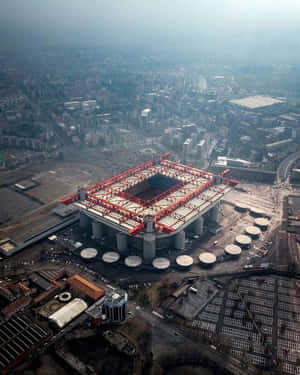 Aerial_ View_of_ Stadio_ Giuseppe_ Meazza_ Milan Wallpaper