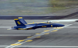 Aerial View Of The Blue Angels Jet Team In Formation Wallpaper