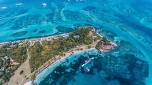 Aerial_ View_of_ Tropical_ Island_in_ St_ Vincent_and_ Grenadines Wallpaper