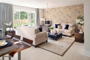 Aerial View Of Vibrant Urban Landscape Wallpaper