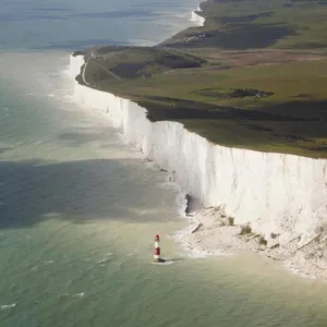 Aerial View Of White Cliffs Of Dover Wallpaper