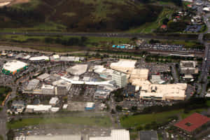 Aerial View Porirua City Center New Zealand Wallpaper