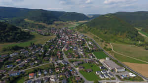 Aerial View Schaffhausen Countryside Wallpaper