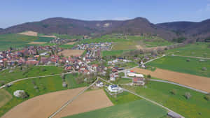 Aerial View Schaffhausen Countryside Wallpaper