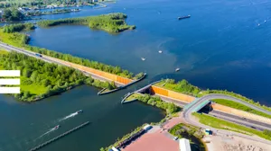 Aerial Viewof Bridgeand Waterways Hengelo Wallpaper