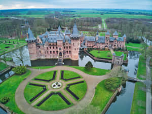 Aerial Viewof De Haar Castle Utrecht Wallpaper