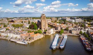 Aerial Viewof Dordrechtwith Grote Kerk Wallpaper
