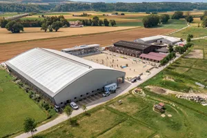 Aerial Viewof Industrial Facilityin Yverdon Les Bains Wallpaper