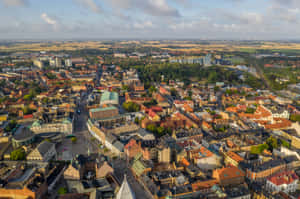 Aerial Viewof Lund Sweden Wallpaper