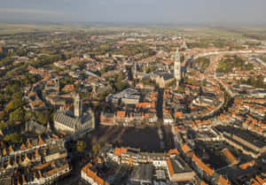 Aerial Viewof Middelburg Netherlands Wallpaper