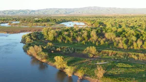 Aerial Viewof Modesto River Wetlands Wallpaper