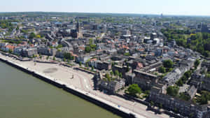 Aerial Viewof Nijmegen Cityscape Wallpaper