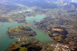 Aerial Viewof Porirua New Zealand Wallpaper