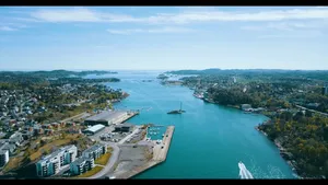 Aerial Viewof Sandefjord Coastline Norway Wallpaper