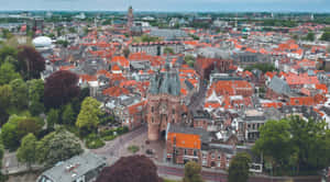 Aerial Viewof Zwolle Cityscape Wallpaper