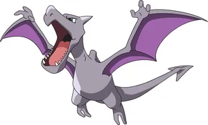 Aerodactyl Flying And Roaring Wallpaper
