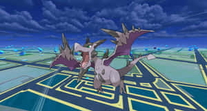 Aerodactyl Over Pokemon Go Map Wallpaper