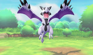 Aerodactyl Unleashes Its Power In Pokemon Go Wallpaper