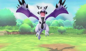 Aerodactyl Unleashes Its Power In Pokemon Go Wallpaper