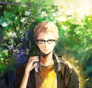 Aesthetic Anime Boy Icon Tsukishima Wallpaper