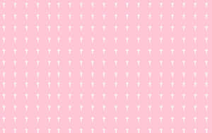 Aesthetic Baby Pink And White Cross Wallpaper