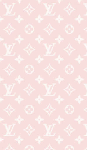 Aesthetic Baby Pink Louis Vuitton Logo Wallpaper