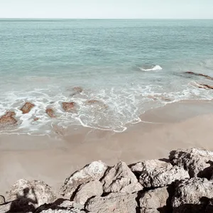 Aesthetic Beach Rocks Wallpaper