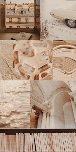 Aesthetic Beige Texture Wallpaper